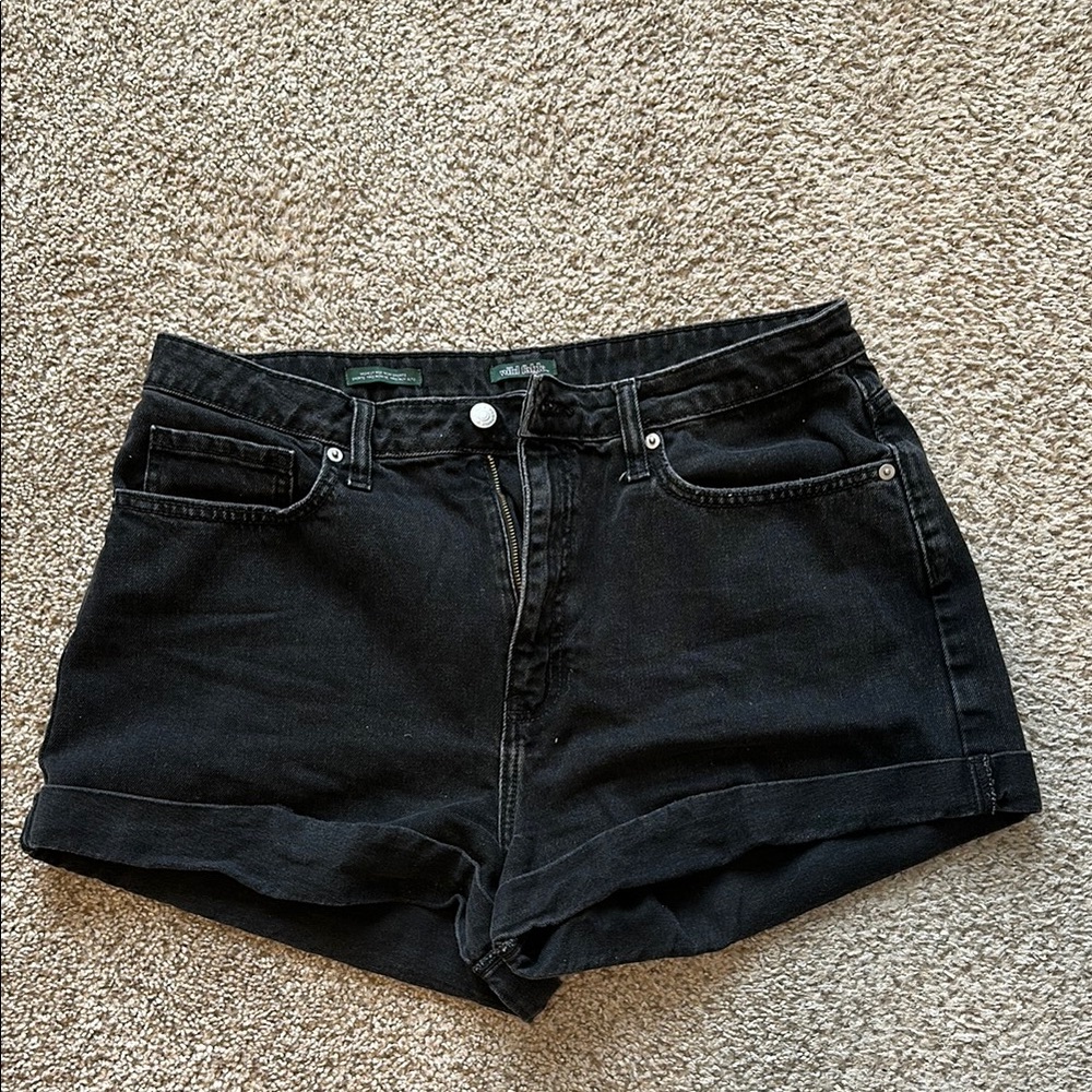 Black Denim Women's Shorts